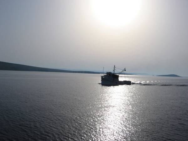 Ribarski brod natrag